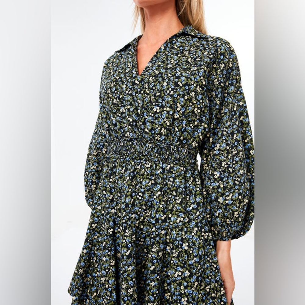Tuckernuck Hyacinth House Black Floral Belle Mini Dress Size XS - Picture 3 of 11